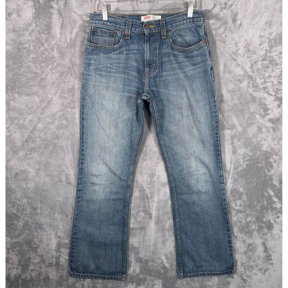 Levis 527 Jeans Mens 31x32 Blue Low Rise Bootcut Cowboy Western Y2K Wide Leg